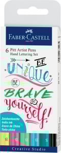 Pitt Artist - PITT ARTIST PEN SET CALIGRAFIC 6 BUC PASTELL Faber-Castell